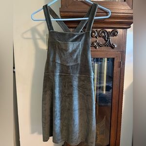 Hollister Size Medium Navy Green Corduroy Overall Dress